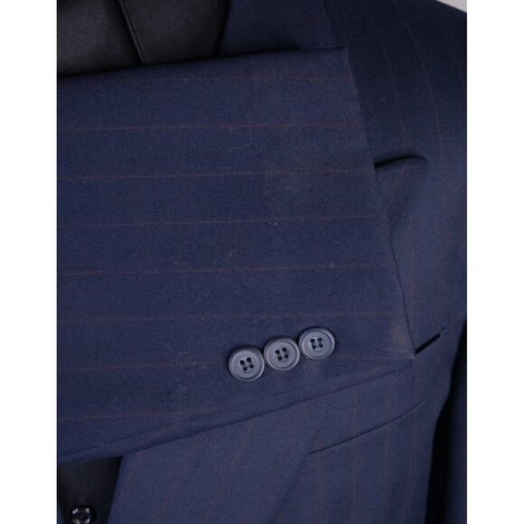 VITO RUFOLO Vitale Barberis Canonico Double Breasted Sz 42L Striped Suit Jacket - Picture 7 of 16